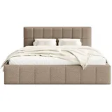 FEDVE Polsterbett, Beige, Textil, 140x200 cm, Schlafzimmer, Betten, Polsterbetten