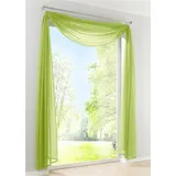 Yaland Voile Transparenter Freihandbogen einfarbig Uni Querbehang Wohnzimmer Gardinenschals (BxH 140x100, grün) 1 Stück