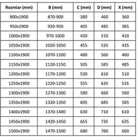 Mexen Apia Duschtür 105 x 190 cm 845-105-000-70-00