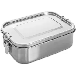 Lunchbox 1200 ml Edelstahl Silber