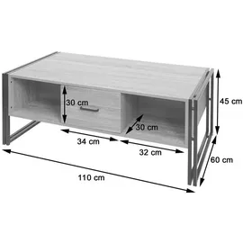 MCW MCW-A27b Braun Eiche 110 x 45 x 60 cm