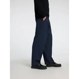 Selected Loose Fit Bundfaltenhose mit Gürtelschlaufen Modell FINN Marine, XL