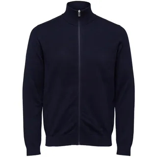 Selected Pima Cotton | Knitted CARDIGAN blau M