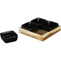 Wenko Dip-Schalen mit Tablett Mod. Elo Schwarz 5-tlg.
