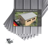 bravo the smart solution SMART Cover Set H12 Plus 12 x Trapez-Abdeckblech 125 x 45 cm 6,75 m2 Stärke 0,35 mm