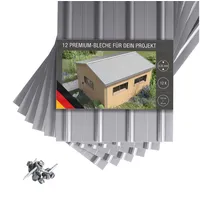 bravo the smart solution SMART Cover Set H12 Plus 12 x Trapez-Abdeckblech 125 x 45 cm 6,75 m2 Stärke 0,35 mm