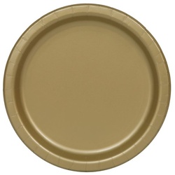 16 große Teller gold