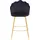 SalesFever Barhocker Muscheldesign 52 x 100 cm Schwarz/Gold