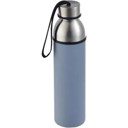 BERGNER - Wasserflasche 570 ml Walking blauer Edelstahl