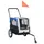 vidaXL 2 in1 Tier-Fahrradanhänger und Jogger grau/blau