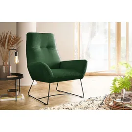 KAWOLA Sessel BISA Cord 82 x 102 x 82 cm Grün