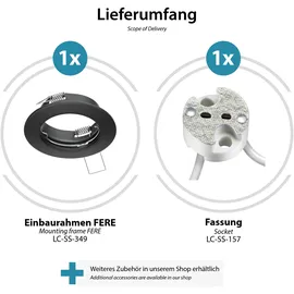 ledscom.de FERE Einbaurahmen schwarz matt