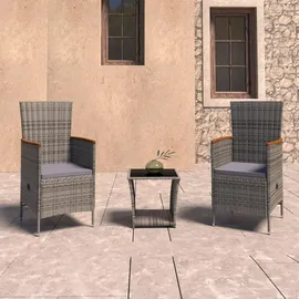 vidaXL Garten-Lounge-Set 3-tlg. grau 3059364