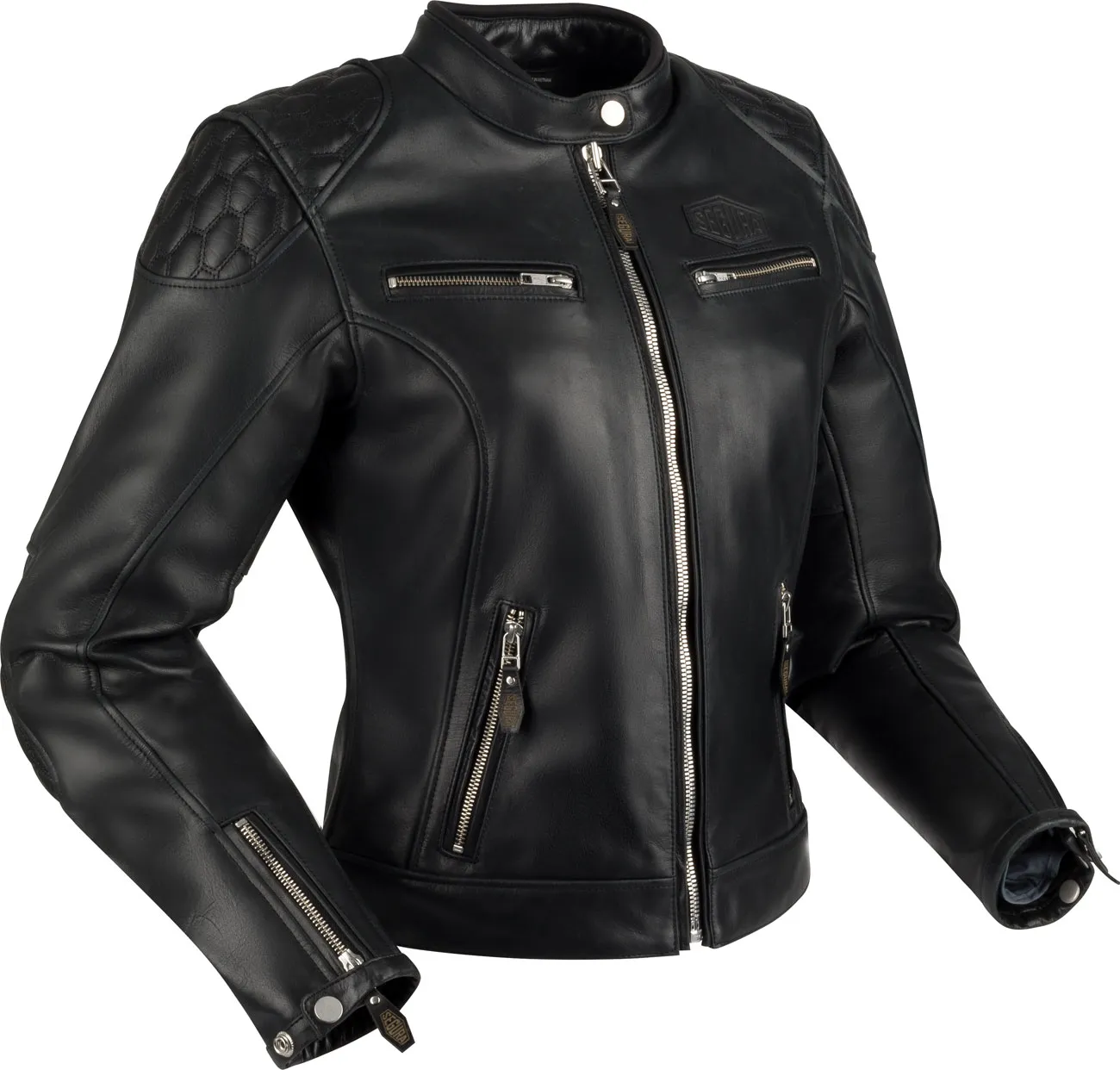 Segura Curtis, veste en cuir pour femmes - Noir - T3