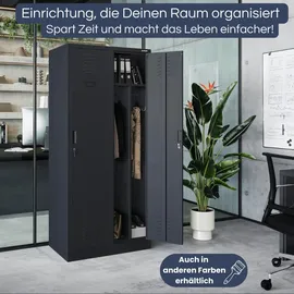 Jan Nowak KACPER Umkleideschrank 180 x 80 x 50 cm Anthrazit