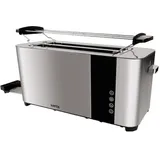 Xartis Toaster XK-TO 6010, 4-Scheiben, LCD, Edelstahl