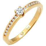 Elli DIAMONDS Verlobungsring Diamant (0.18 ct.) 585 Gelbgold 54 Damen
