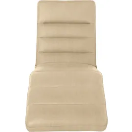 W.Schillig Relaxliege daily dreams Leder/Polyester 65 x 91 x 170 cm Beige mit Kissen