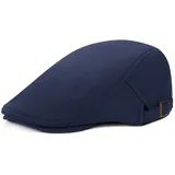 WETOO Schirmmütze Herren Schiebermütze Schwarz Driving Cabbie Jagd Flatcap Newsboy Cap - M