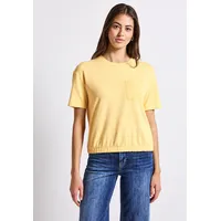 STREET ONE Damen, A323565 T-Shirt mit Brusttasche: Buttercream Yellow,