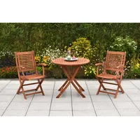 Merxx Cordoba Set 3-tlg. 2 Klappsessel Klapptisch Ø 65 cm