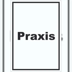 Praxis Aufkleber mit Text Arzt Gesundheit hochkant A6 (105x148mm)