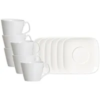 Ritzenhoff & Breker Kaffeetasse mit Untertasse 0,18 l Weiß 6 St.