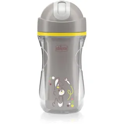 Chicco Sport Cup 14m+ Tasse mit Strohhalm Grey 266 ml
