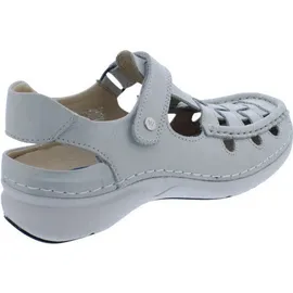 WOLKY Halbschuh mit Klettverschluss Rolling Sun 0720436-120, Fantastic Nubukleder, Weiß, 38 - Weiß - 38