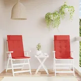 Annlera Hochlehner-Auflagen 2 STK. Rot Oxford-Gewebe Stuhlauflagen Hochlehner Sitzauflagen Hochlehner Sitzauflagen GartenmöBel Gartenstuhl Auflage Sitzauflage Gartenstuhl Sitzauflage Stuhl