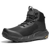 NORTIV 8 Herren Wasserdichte Militärische Taktische Arbeitsstiefel Leder Motorrad Kampf Leichte Rutschfeste Wanderschuhe für Männer,Size 46,Schwarz,SNMT26005M - 46 EU