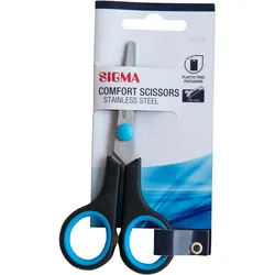 SIGMA Schere SC04, 13 cm, Edelstahl/Polypropylen, blau/schwarz