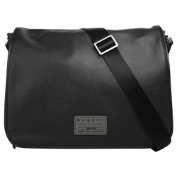 Messenger Bag BUGATTI "MOTO D" Gr. B/H/T: 37 cm x 30 cm x 11 cm onesize, schwarz Damen Taschen Handtaschen