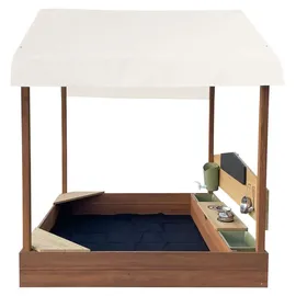 Axi Sandkasten Meli mit Dach Braun