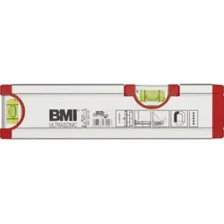 BMI Wasserwaage Alu 20cm m.Magnet Ulrasonic m.Horizontal-Libelle