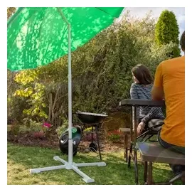 Relaxdays Plattenständer Sonnenschirm, Schirmstangen von 19-34 mm, Kreuzständer klappbar, Einrastfunktion, Stahl, weiß
