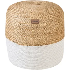 Beliani Pouf weiß 46 cm DALAMA