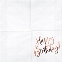 Partydeco Partydeco, Servietten, Happy Birthday (20 x, 33 x 33 cm)
