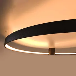 Sollux Lighting Deckenlampe 1 rund schwarz Stahl