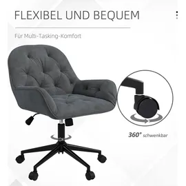 Vinsetto Chefsessel Polyester Dunkelgrau