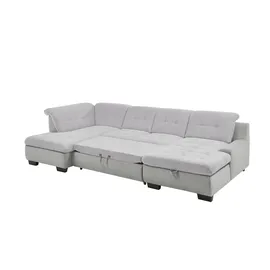 Lounge Collection Wohnlandschaft Chenille 3-Sitzer Grau