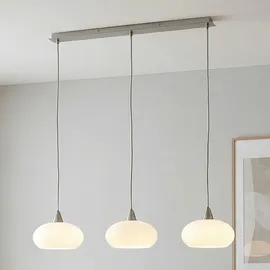 LUCANDE Sharvil 3-flg. 97 cm rund weiß Glas