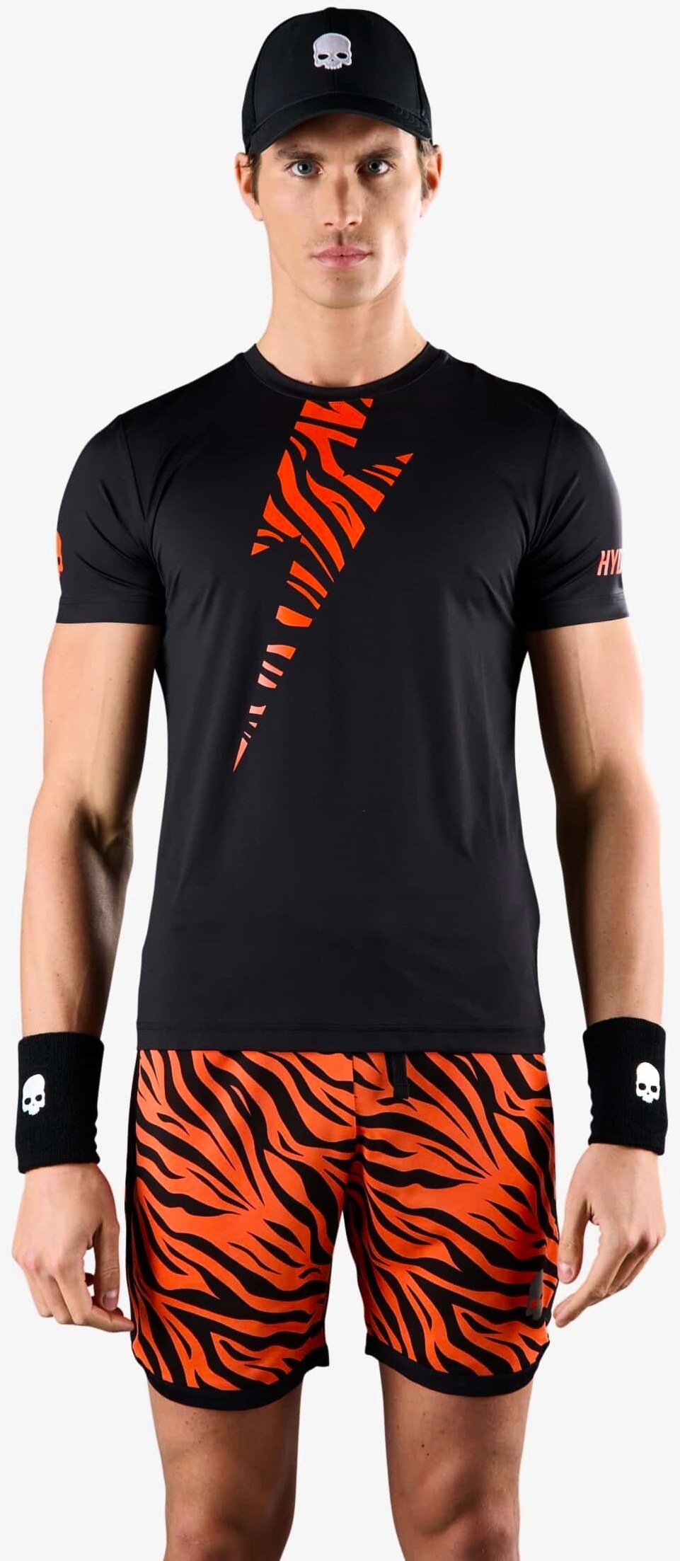 Herren T-Shirt Hydrogen  Tiger Tech Tee Black/Orange Tiger XL - Schwarz