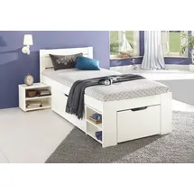 otto home Massivholzbett HANNES 96 x 200 cm Kiefer massiv weiß