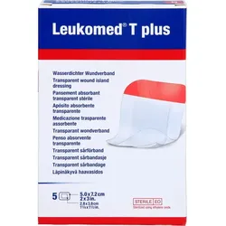 BSN medical LEUKOMED transp.plus sterile Pflaster7,2x5 cm Verbandsmaterial 5 ct 