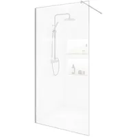 Home Deluxe Duschabtrennung Alu, Glas, Metall, 90x200 cm,