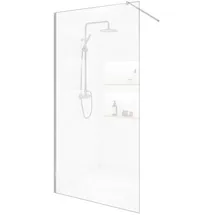 Home Deluxe Duschabtrennung Alu, Glas, Metall, 90x200 cm,