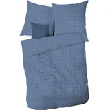 KAEPPEL Grid Kariert Blau 155 x 220 cm + 80 x 80 cm