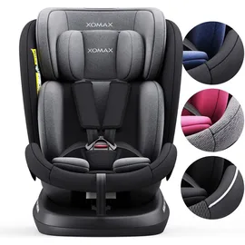 XOMAX 946i Kindersitz drehbar 360° mit ISOFIX, Liegefunktion I mitwachsend I 0-36 kg, 0-12 Jahre, Gruppe 0/1/2/3 I 5-Punkt-Gurt und 3-Punkt-Gurt I Bezug abnehmbar, waschbar I ECE R129