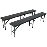 chefgastro Bierbank 180 x 43 x 43 cm Schwarz